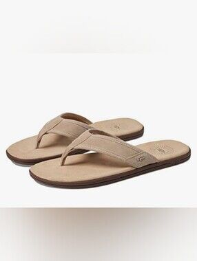 UGG Beige Suede Thong Sandals